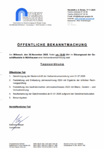 Verbandsversammlung Zweckverband Biburger Gruppe